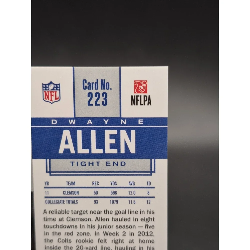 2012 Panini Contenders Dwayne Allen #223 Rookie Ticket Auto (RC) (AU) Colts
